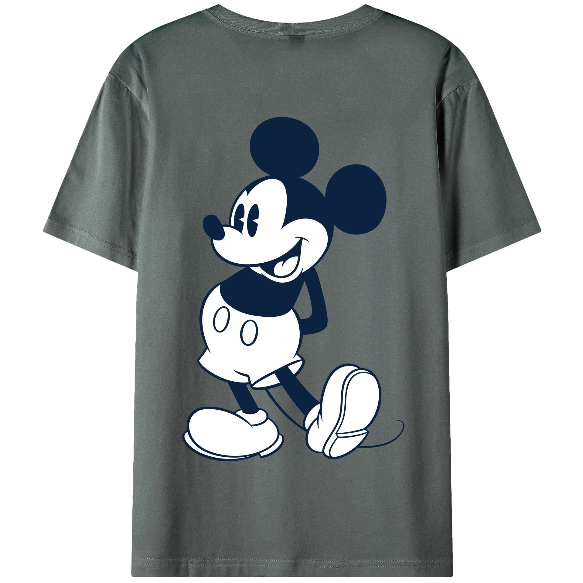 （画像用） ミッキーマウス Mickey Mouse 綿100％半袖Tシャツ（背面プリント）